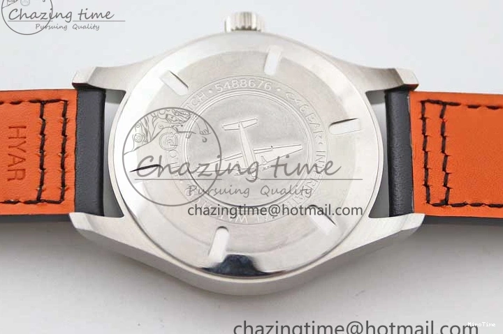 MIROTIME 0122 Vibrant Mark XVIII IW327001 SS M+F 1:1 Best Edition Black Dial on Black Leather Strap A 7055